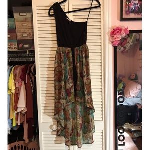 Snake skin overskirt dress